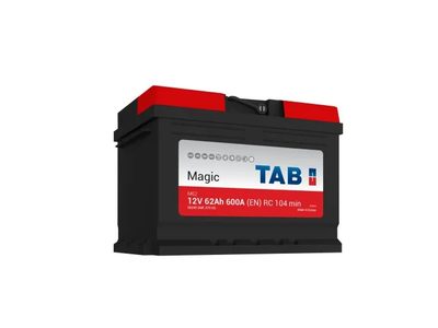 Аккумуляторная батарея марки  TAB 62Ah+R MAGIC MF EN600A L2b BBB B13 (6СТ-62 АЗ (0))