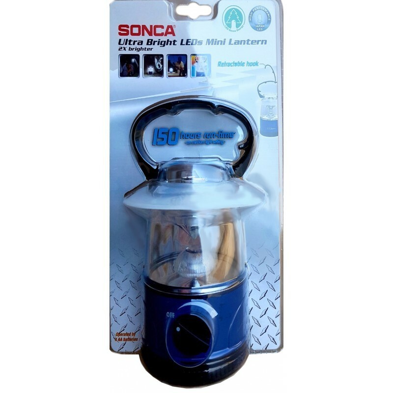 Фонарь переносной влагонепроницаемый с регулировкой яркости Sonca Japanioche Nichia LED (4хАА/R6/UM3) в блистере