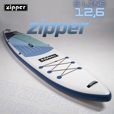 Доска SUP Board надувная (Сапборд) Zipper S Line 12,6' (384см) Touring Blue